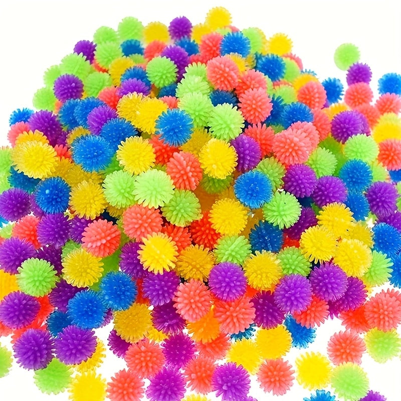 20pcs TPR Mini Burr Ball Sole Massage Balls Sensory Fidget Toys Mixed Colors