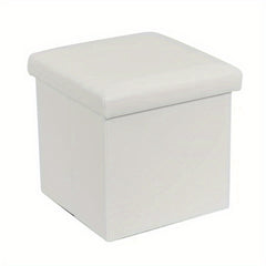 Multifunctional Folding Storage Stool Ottoman Marble Pattern