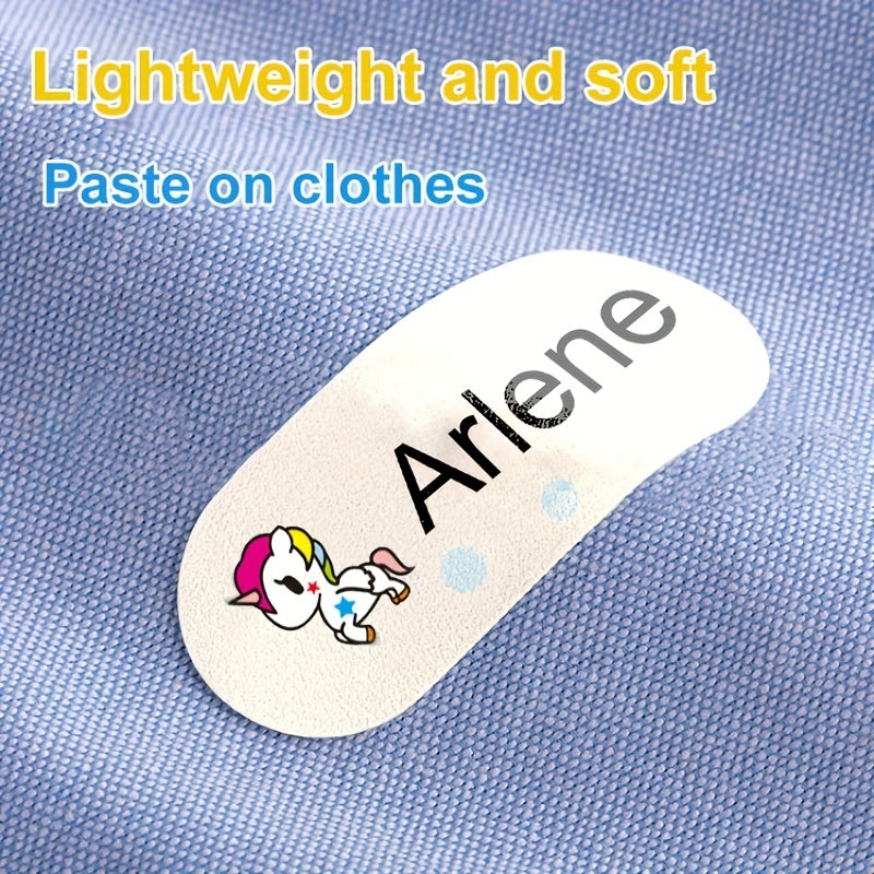 Personalized Iron-On Name Stickers for Clothes, Washable Labels