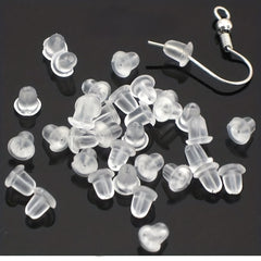 100pcs Silicone Earring Back Stoppers for Stud Earrings DIY Accessories