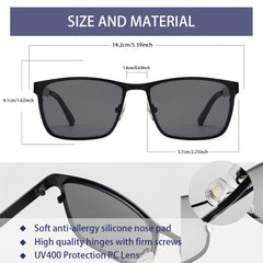 OUWEN Polarized Aviator Sunglasses Men Night Vision Driving Glasses VF2204