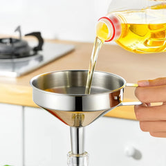 Stainless Steel Funnel with Filter for Easy Pouring and Cleaning