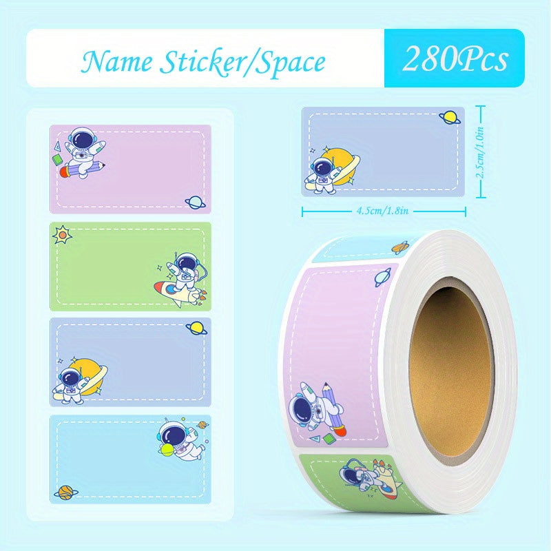 280pcs Cartoon Name Stickers - Personalize School Supplies and Office