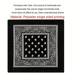 55 Square Paisley Print Scarf Bandana Headband Wrap