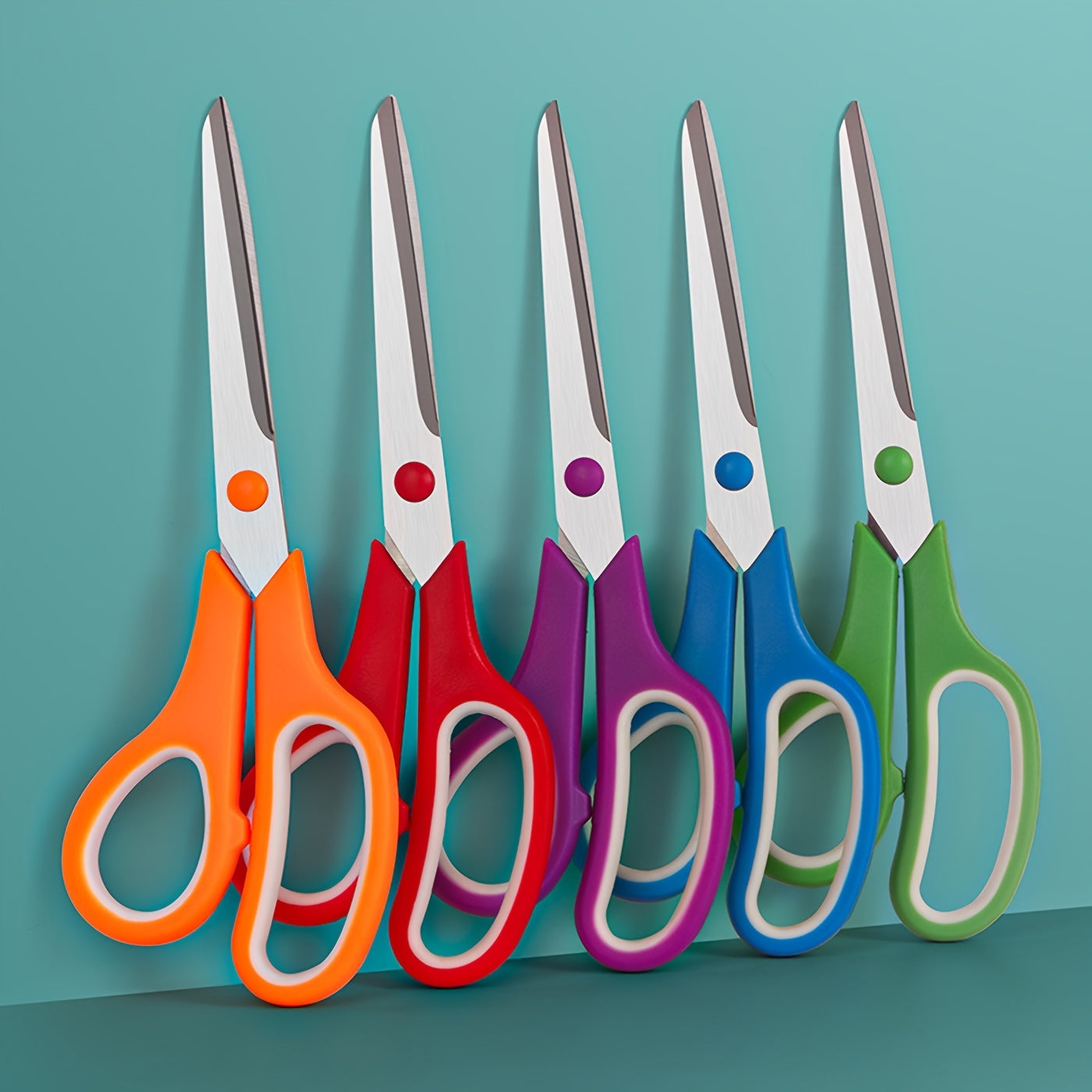 Stainless Steel Office Scissors Comfort Grip Anti Skid Handle Sharp Blade