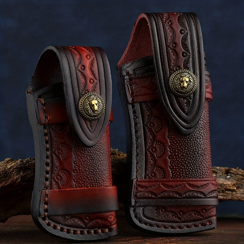 Cowhide Leather Cover for Outdoor Folding Knives