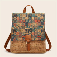 Vintage Flower Pattern Outdoor Backpack, Large Capacity