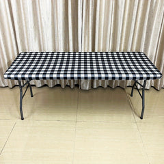 Waterproof Elastic Outdoor Polyester Tablecloth Fabric Cover