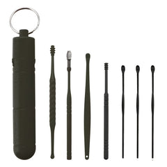 7Pcs Ear Cleaning Kit With Storage Box Key Ring Safe Ear Wax Removal Tool