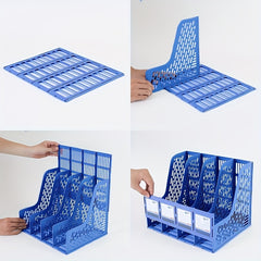 12pcs File Storage Rack Desktop File Holder For Home And Office