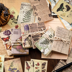 50pcs Craft Paper with Patterns for DIY Cards Scrapbook