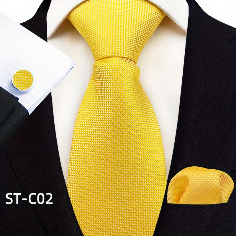 Men's Stripe Paisley Tie Set with Accessories