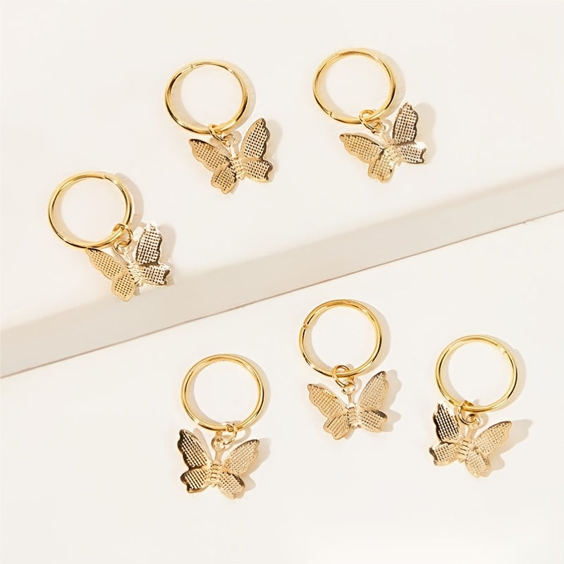 6pcs Girls Summer Butterfly Hair Clip Sets