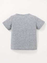Boys Funny Mister Print T shirt Kids Short Sleeve Tee Top
