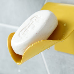 Wall Mounted Soap Dish Self Adhesive Plastic Drain Soap Holder