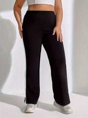 Plus Size Colorblock High Rise Sports Pants