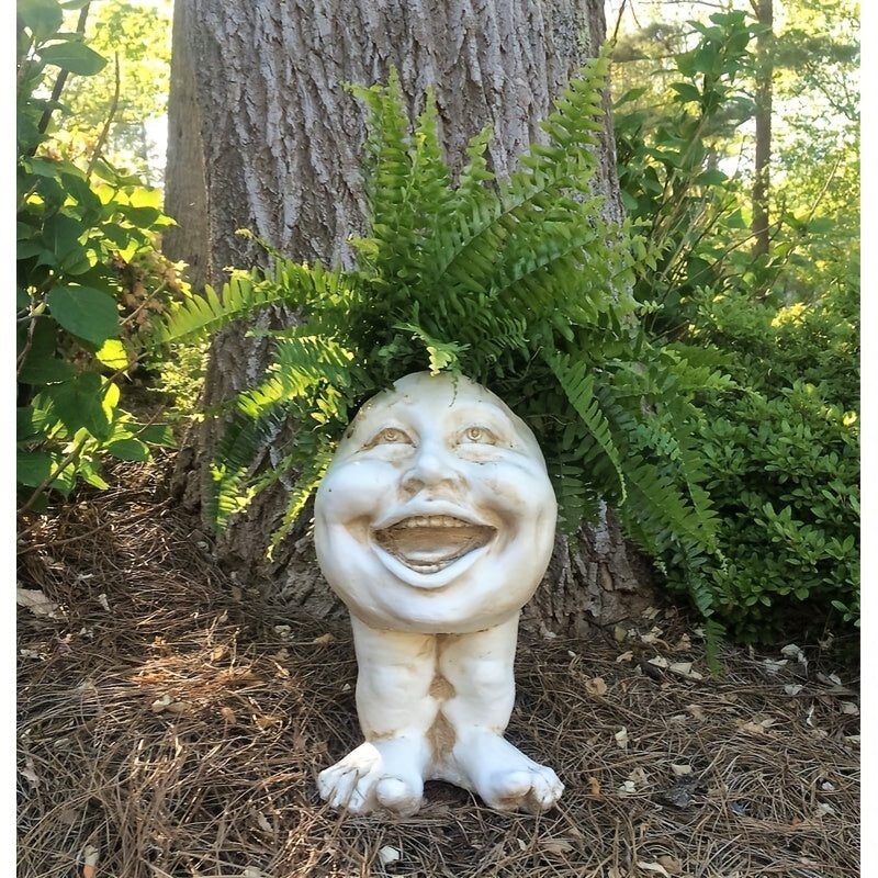 Funny Muggle Face Succulent Planter Resin Head Planters