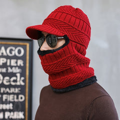 Men's Winter Fleece Beanie Scarf Set
