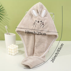 Rabbit Ears Hair Drying Cap Quick-drying Towel for Women