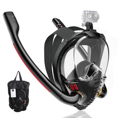 Full Face Snorkel Mask Double Tube Set Snorkeling Gear for Adults Youth Kids