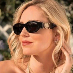 Polygonal Sunglasses Vintage Women Sports Tennis Eyeglasses