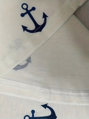  Anchor Print V Neck Stretch Cami Dress