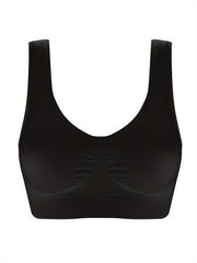  Seamless Push Up Sports Bra Full Coverage with Pads