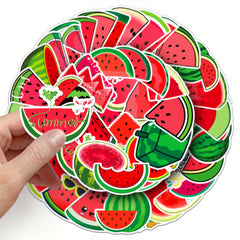 50pcs Watermelon Graffiti Fun Stickers Vinyl Decorative Water Bottles Safety
