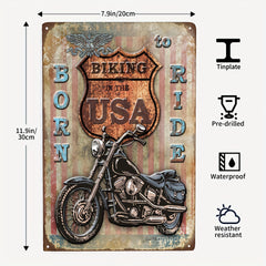 Retro Motorcycle Art Tin Metal Sign Poster