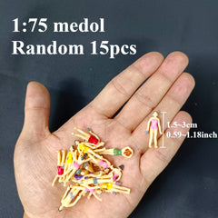 15 Mini Landscape Swimsuit Dolls Sand Table Figure Models DIY