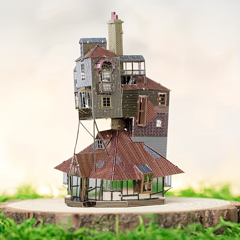 3D Metal Puzzle House Model Stainless Steel Assembled