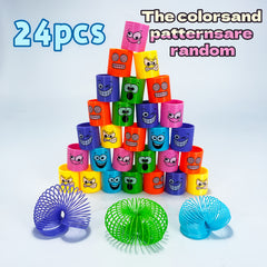 Colorful Elastic Rainbow Spring Rings - Fun Party Favors