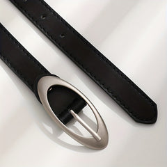Stylish Oval Buckle Thin Belt Casual Jeans Pants Belt