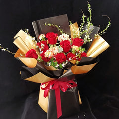 20 Sheets Flower Wrapping Paper Double-sided Matte & Golden Gift Wrap