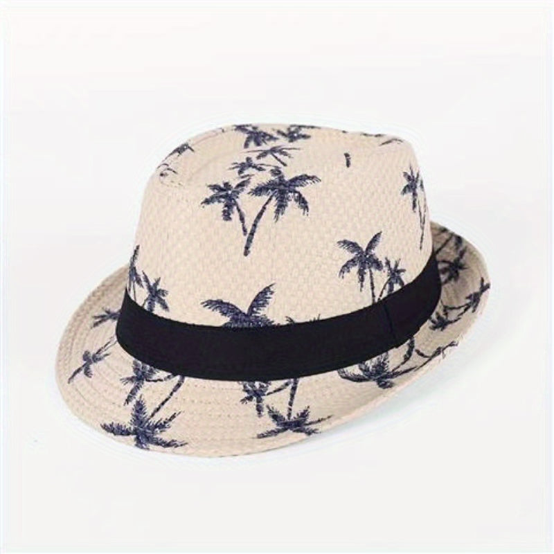 Kids Coconut Tree Top Straw Sun Hat for Beach Summer Protection
