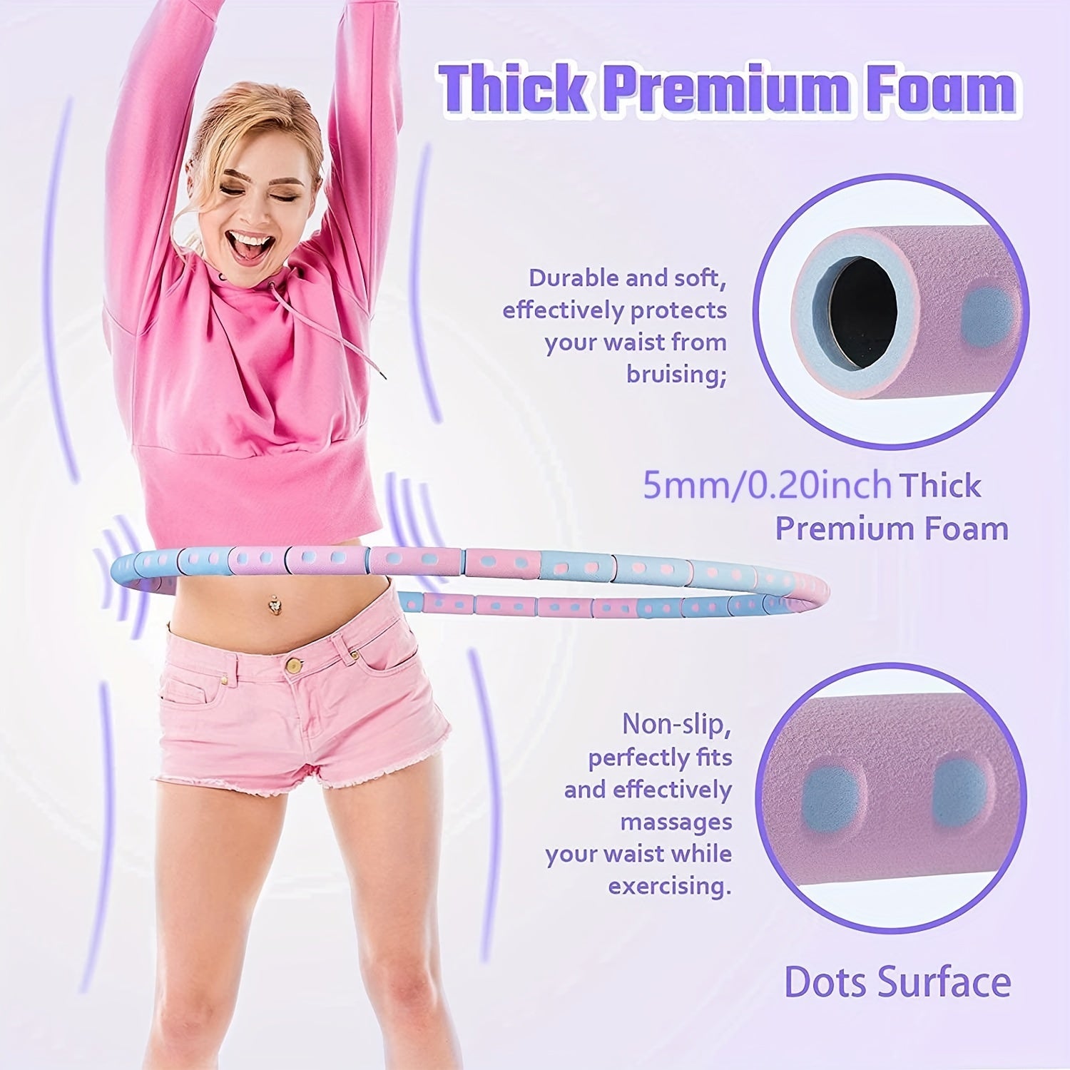 Adjustable Detachable Exercise Ring 2.5lb Fitness Hoop
