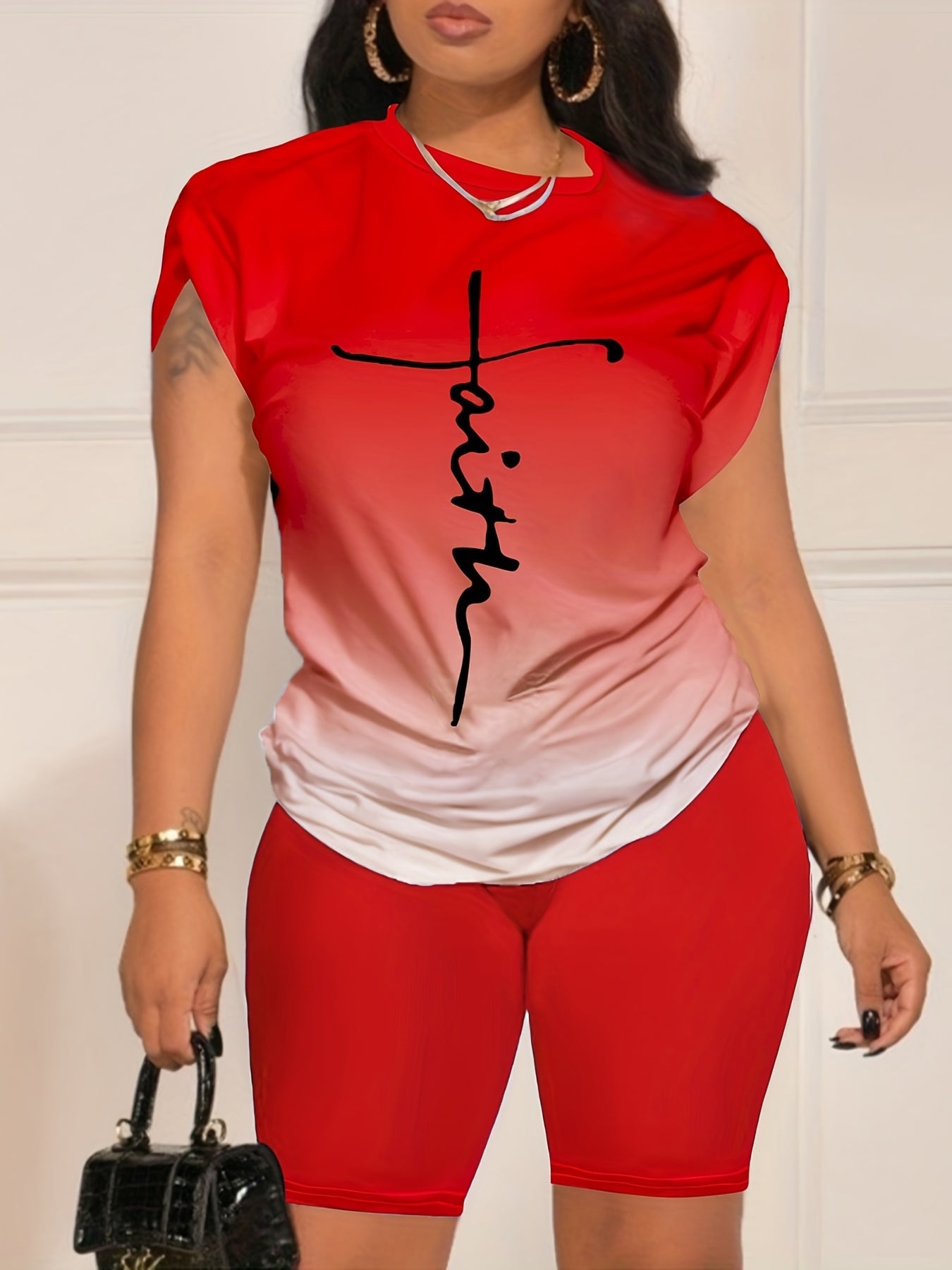 Faith Letter Print Two piece Set
