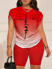 Faith Letter Print Two piece Set