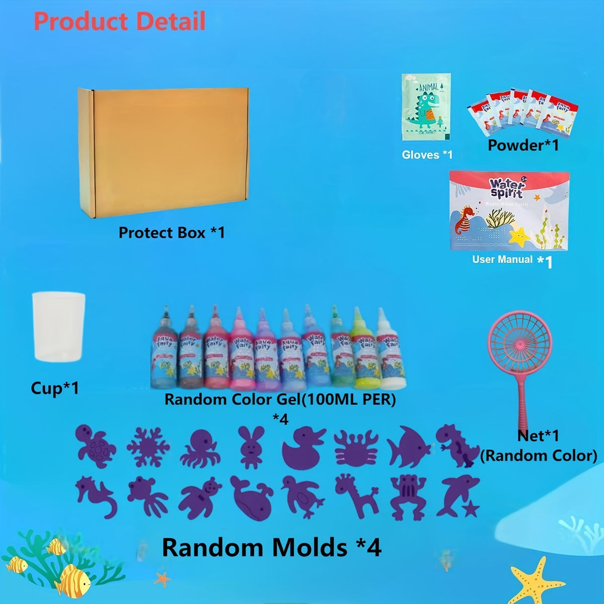 3D Magic Fairy Hydrogel Magic Water Spirit Package for Art And Crafts DIY