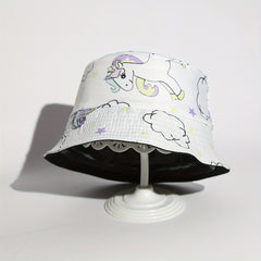 Unicorn Print Sun Protection Fisherman Hat