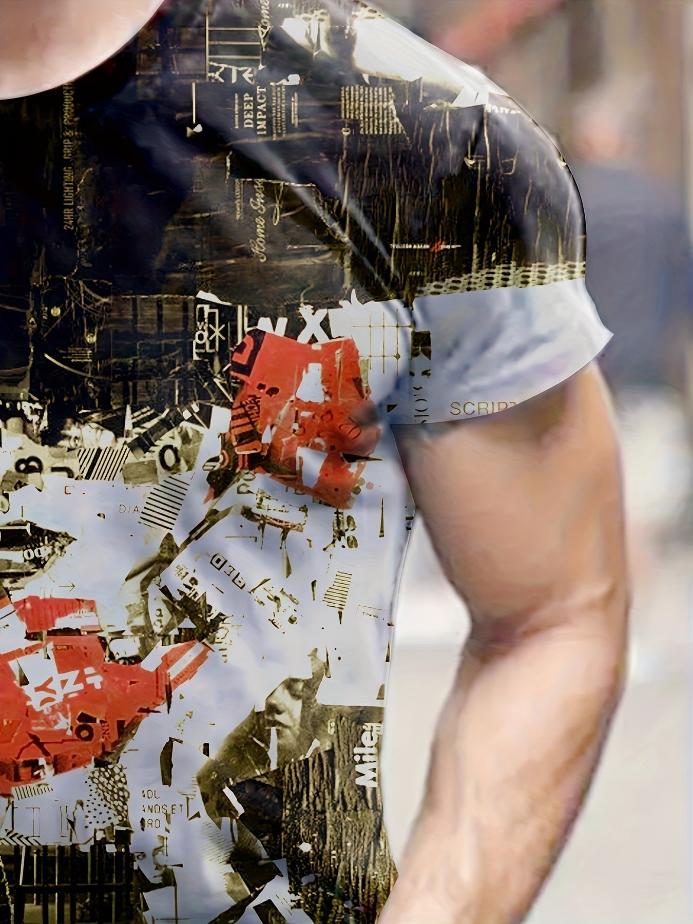 Men's Short Sleeve Graphic Tee Summer T-shirt