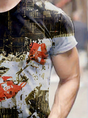 Men's Short Sleeve Graphic Tee Summer T-shirt