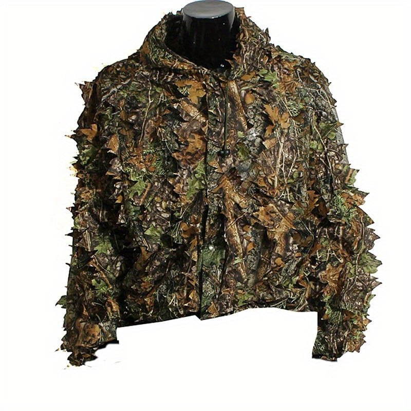 3D Leafy Camouflage Ghillie Suit for Outdoor Game & Halloween Costume