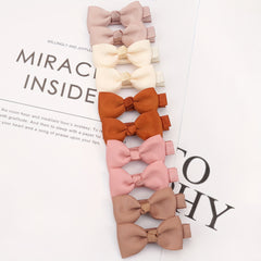 10 Pairs Mini Hair Bowknot Clips Ribbon Barrettes Hair Accessories for Girls