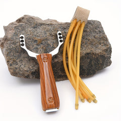 Wood Grain Slingshot Toy for Outdoor Sports Practice and Fun Play