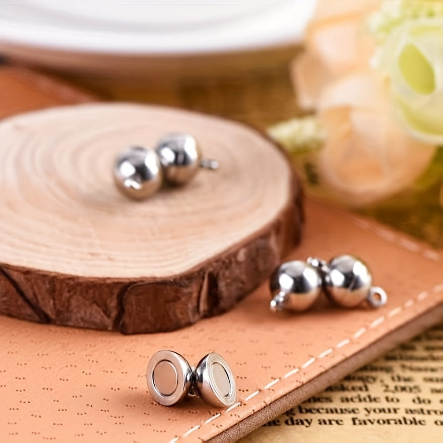 10 Pcs 8mm Magnetic Clasps for Bracelets, Necklaces DIY