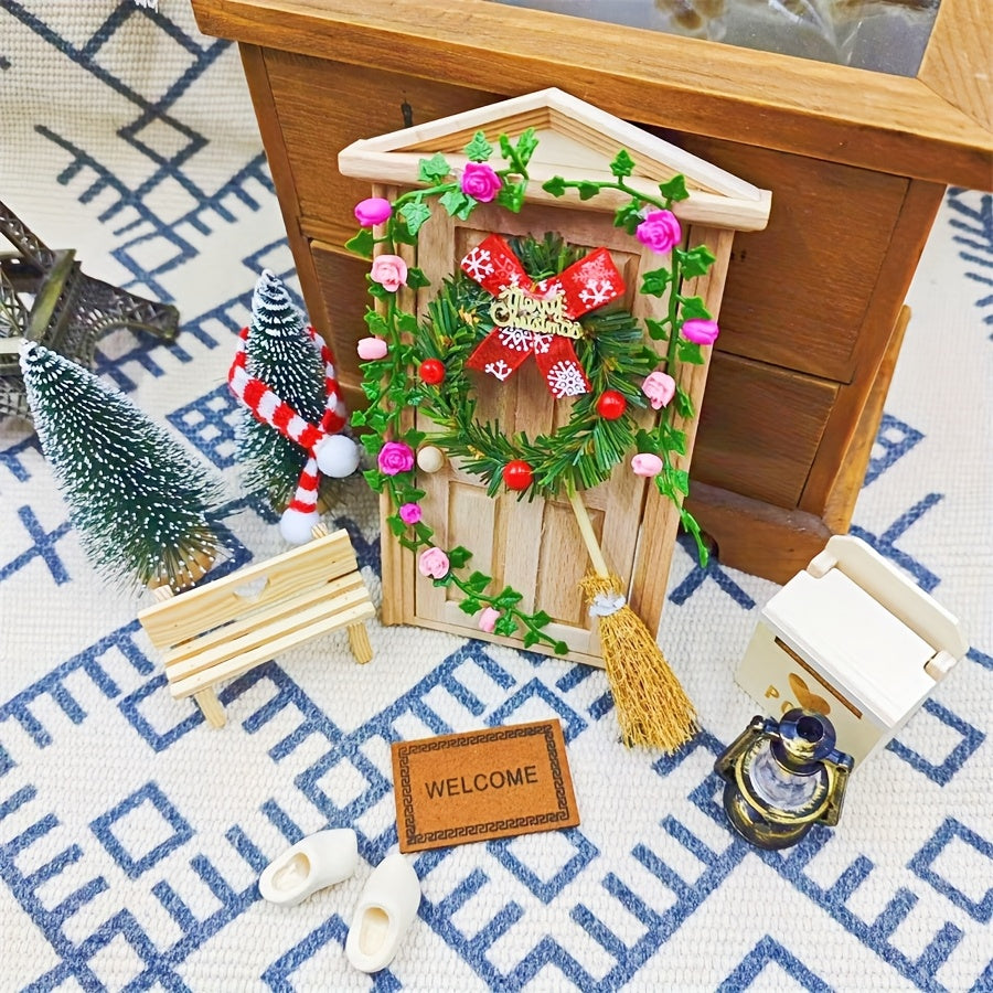 Mini Dollhouse Garden Flower Bed Decor Model Ornament