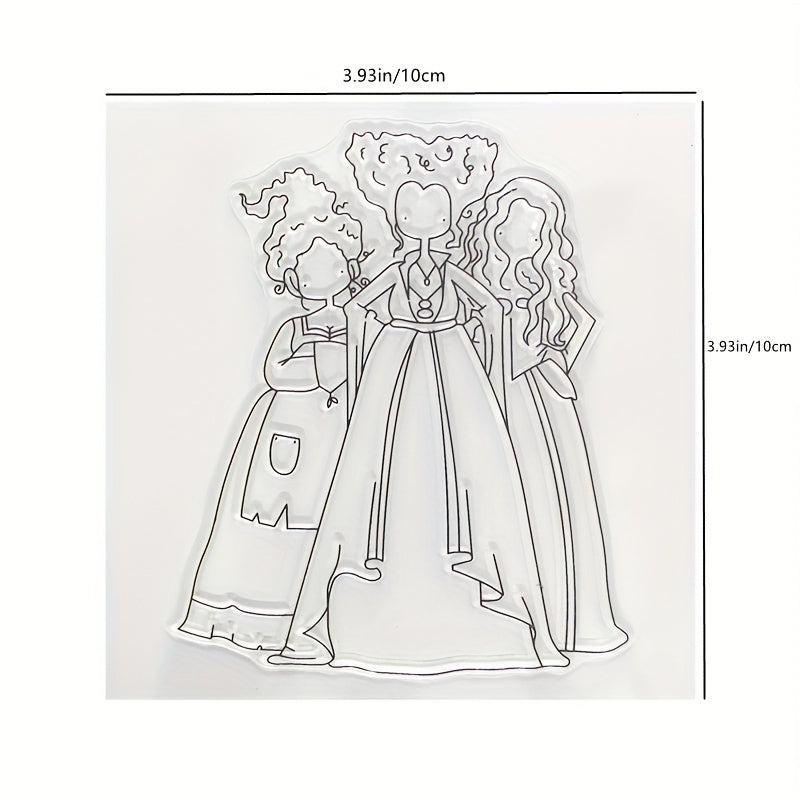 Three Sisters DIY Cartoon Transparent Stamp