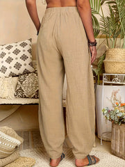 Women's Plus Size Elastic High Rise Harem Trousers