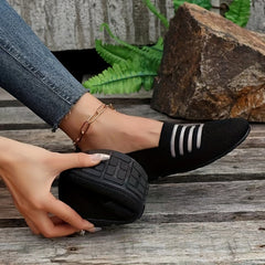 Women's Breathable Slip On Sneakers Casual Rubber Shoes